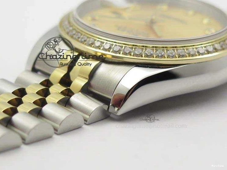 MiroTime 1219 HighPerformance DateJust 116234 BP Best Edition SS YG Gold Dial Diamond Markers On SS Bracelet A2824 V 3940